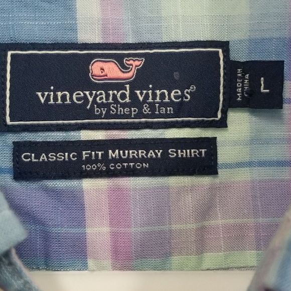 Vineyard Vines Classic Fit Murray Shirt Mens L Short Sleeve Button Down Plaid - Picture 6 of 6